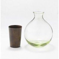 Urushito glass round liquor bottle Inoguchi with black@Ž½325 620