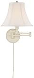 Charleston White Metal Plug-In Style Wall Lamp