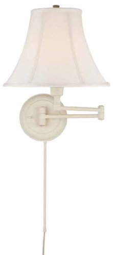 Charleston White Swing Arm Wall Lamp - C7501WHT