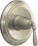 Kohler K-T397-4-BN Devonshire Rite-Temp pressure-balancing valve trim with lever handle, Brushed Nic