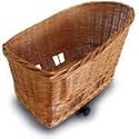 Basil Pasja Animal Rear Mount Basket for Bicycles, Natural Wicker