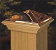 7-5/8x7-5/8 Copper High Point Post Cap [CAPITOL CITY LUMBER]