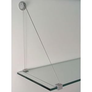CRL Aluminum Finish Cable Shelf Bracket System for 3 8 to 1 2 Shelves by 