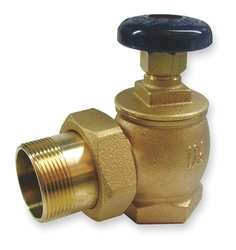 Industrial Grade 1RLT6 Radiator Valve, 1 1/2 In, Angle, Cast Brass