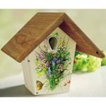 Droll Yankee 10 Inch Decorative Nest Box with Flower Design by Droll Yankees