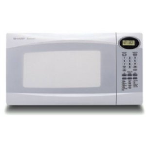 Sharp R-308KW 1-Cubic-Foot 1100-Watt Microwave Oven, White