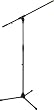 K&M Tripod Microphone Stand with Boom Arm, Black