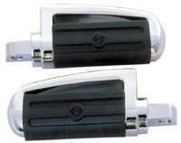 H-D Slotted Chrome and Rubber Custom Footpegs 43280-01