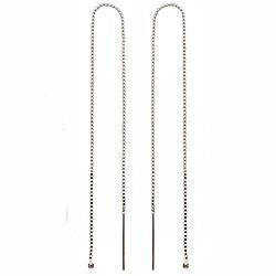 Sterling Silver Ear Threads Threaders 6 Inch   Add A Bead