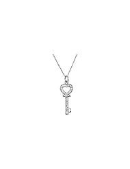 a Daughters Key of Love Pendant with Chain, Card and Box in Sterling Silver