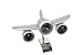 Search : Airplane Weather Station/Clock -Silver