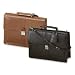 Stebco, Structured Flapover Top Grain Leather Executive Case in Black or Caramel - Black