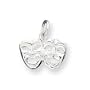 Sterling Silver Comedy Tragedy Charm - JewelryWeb
