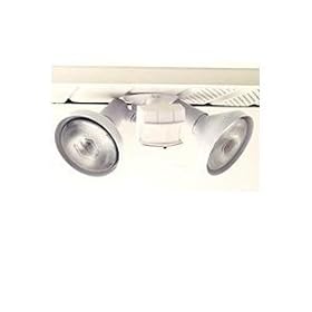 Heath Zenith SL-5318-WH-E 240-Watt Motion-Sensing Shielded Wide-Angle Twin Security Light, White