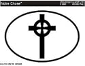 CELTIC CROSS Oval Bumper Sticker
