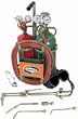Uniweld KL550-4C-T MC-MASTAR Weld, Braze, Cut Outfit w/500S Stand & Tanks