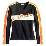 Harley Davidson Women's Long Sleeve Black Prestige Shirt. Pull Over. 98477-06VW