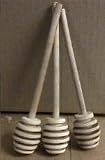 Organic Recycled Hardwood Honey Dipper, 5.5 Inch, (Pack of 3)