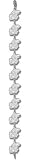 Kansas Jayhawks Solid Sterling Silver Jayhawk 1/2 Bracelet 7 1/2