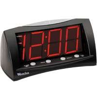 Red Display LED Alarm Clock Black