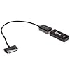 Adaptateur USB Noir 12cm pour Samsung GALAXY NOTE 10.1", Galaxy TAB P6200/P6800/P7100 / Galaxy Tab 8.9 / P7300 / Galaxy Tab 10.1''/Galaxy tab 2 / P7500/ P7510/P5100/P5110/P3100/P3000 Samsung Galaxy note 10.1''