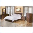 Nexera Nocce Wood Platform Bed 5 Piece Bedroom Set in Truffle Finish Review