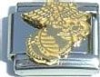 Clearly Charming Marine Globe and Eagle Italian Charm Bracelet Link
