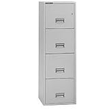 Schwab 4LFD25LGY 4 Drawer Vertical File, 2500 Series, Insulated UL 1-Hour Fire, 25D, Letter Size, L