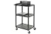 Plastic Audio Visual & Instrument Cart 24 X 18 X 42 Three Shelves