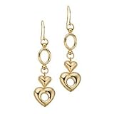 14kt. Yellow Gold Fashion Heart Drop Earrings