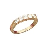 14K .75 CTW 5 Stone Diamond Anniversary Band