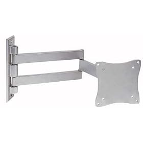 Black Swing & Tilting Plasma TV Wall mount bracket 15" - 27"