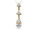0.50CTW Classic Three Prong Three Stone Diamond Pendant in 14k Yellow Gold