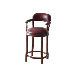Dollhouse Miniature Round Leather Barstool
