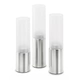 Blomus 65055 3 Pc Tealight Holder Set, Cylinder