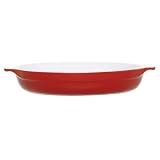 Emile Henry 339004 16-Inch Oval Au Gratin Cerise Red by Emile Henry