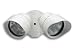 White Designer Twin Head Halogen Outdoor Flood Wall Light