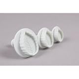 Veined Rose Leaf Cutters 3 Plungers Sugarcraft byFlissyTM