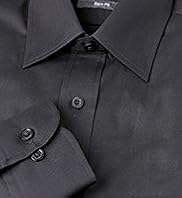 Slim Fit Cotton Rich Quick Iron Plain Shirt
