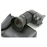 Professional 1X-2X Right Angle Viewfinder Adapter for Canon EOS, Nikon, Sony, Pentax, & Olympus SLR Digital Cameras with Case