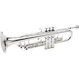 Barrington Model BR TR401 Bb Classic Silver Plate Trumpet w/Metal Ring In Bell
