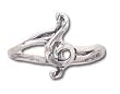 Solid Sterling Silver Treble Clef Light Ring
