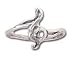 Solid Sterling Silver Treble Clef Light Ring