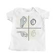 Boy's White Infant T-Shirt with Sign Language Design - 6 Months