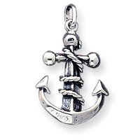 Sterling Silver Mariners Cross Pendant with 20 Inch Sterling Silver Chain