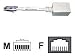 Cable Rolled Serial Adapter 0.1m 0.33ft