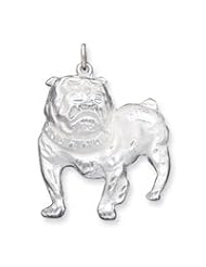 Sterling Silver Bull Dog Charm QC2668"