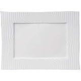Apilco Nara 10.3-Inch by 13.8-Inch Rectangular Plate, White Embossed by 