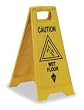 Tough Guy 2LEA6 Floor Sign, Yellow, 24 In