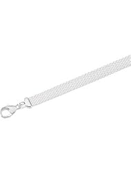 Sterling Silver 7 Inch Solid Flat Mesh Bracelet